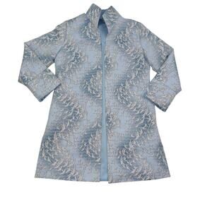 Grace Chuang Art to Wear/Artsy Crane/Bird Print Dressy Jacket Women's SZ XS